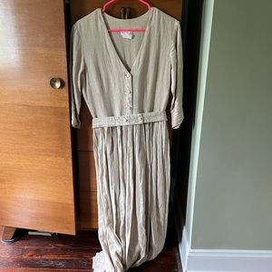Agnes B. Beige Linen Dress